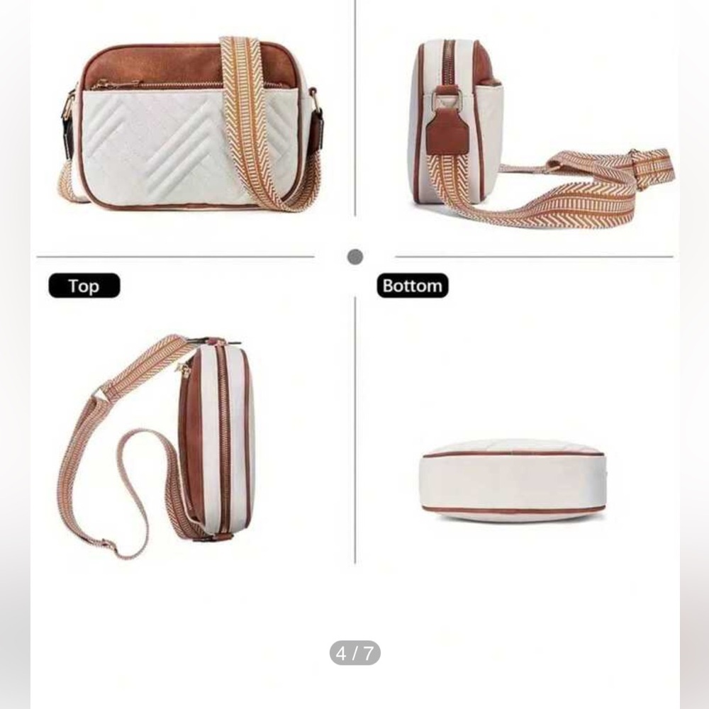 Chic Quilted Crossbody Bag with Wide Strap - Picture 3 of 6